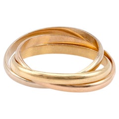 Vintage French Tri Color Gold Trinity Ring