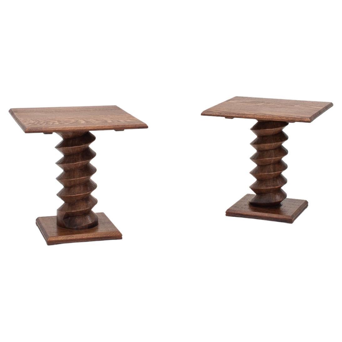 Vintage French Turned Column Pedestal Tables, Reminiscent of Charles ...