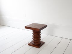 Tavolino francese d'epoca a colonna tornita, che ricorda Charles Dudouyt