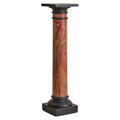 Vintage French Two-Tone Marble Pedestal