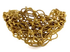 Brazalete de alambre trenzado anudado francés vintage sin firmar