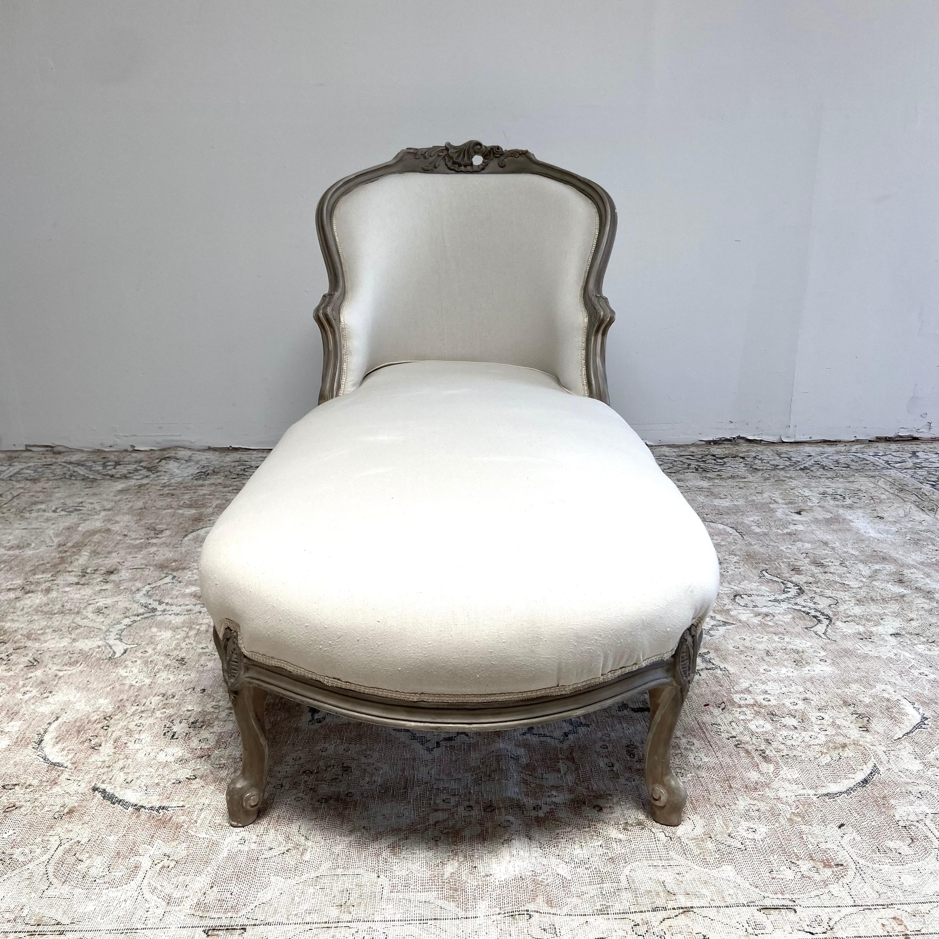 vintage french chaise lounge