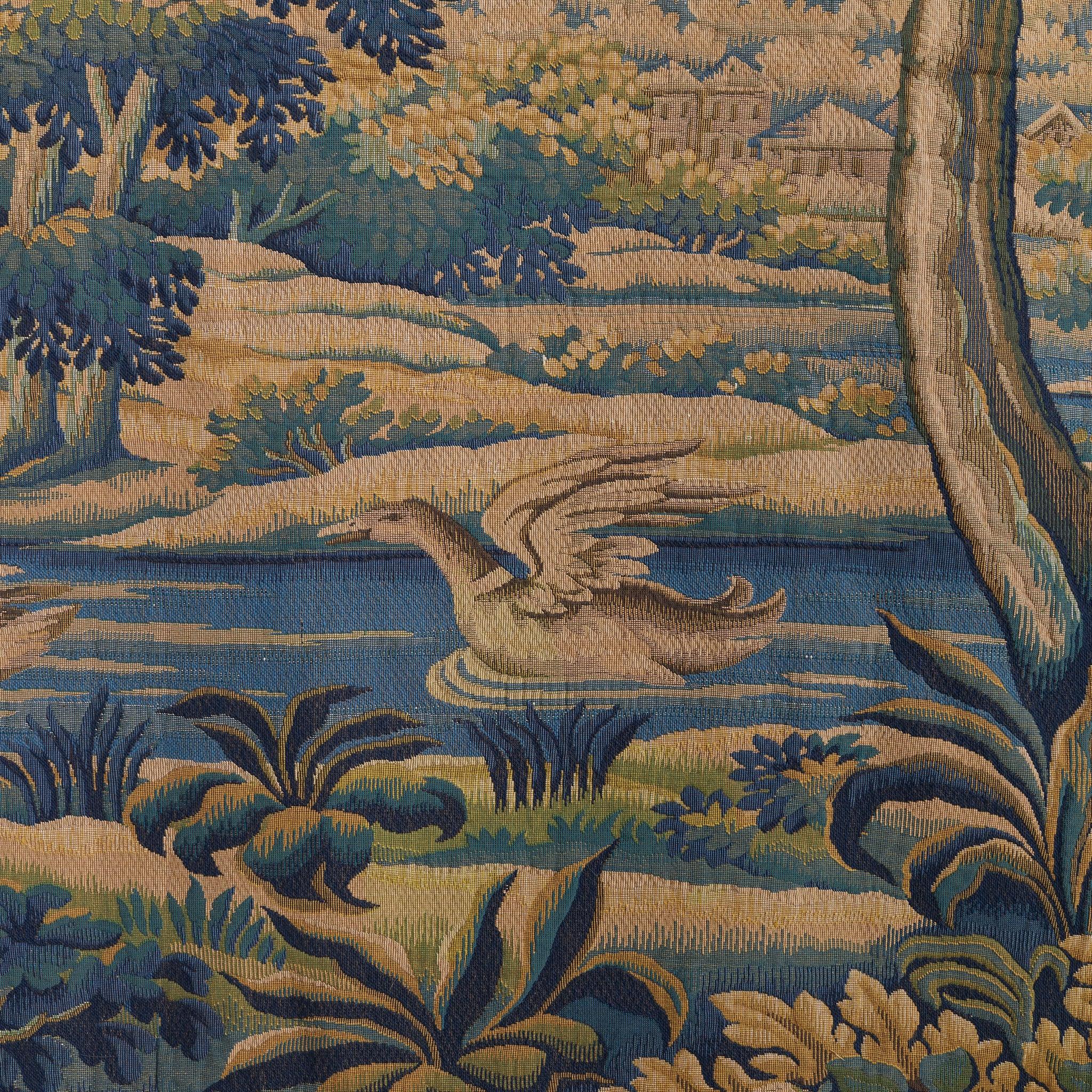 Französischer Verdure-Wandteppich von Les Tapisseries D'Halluin - 2 verfügbar (20. Jahrhundert) im Angebot