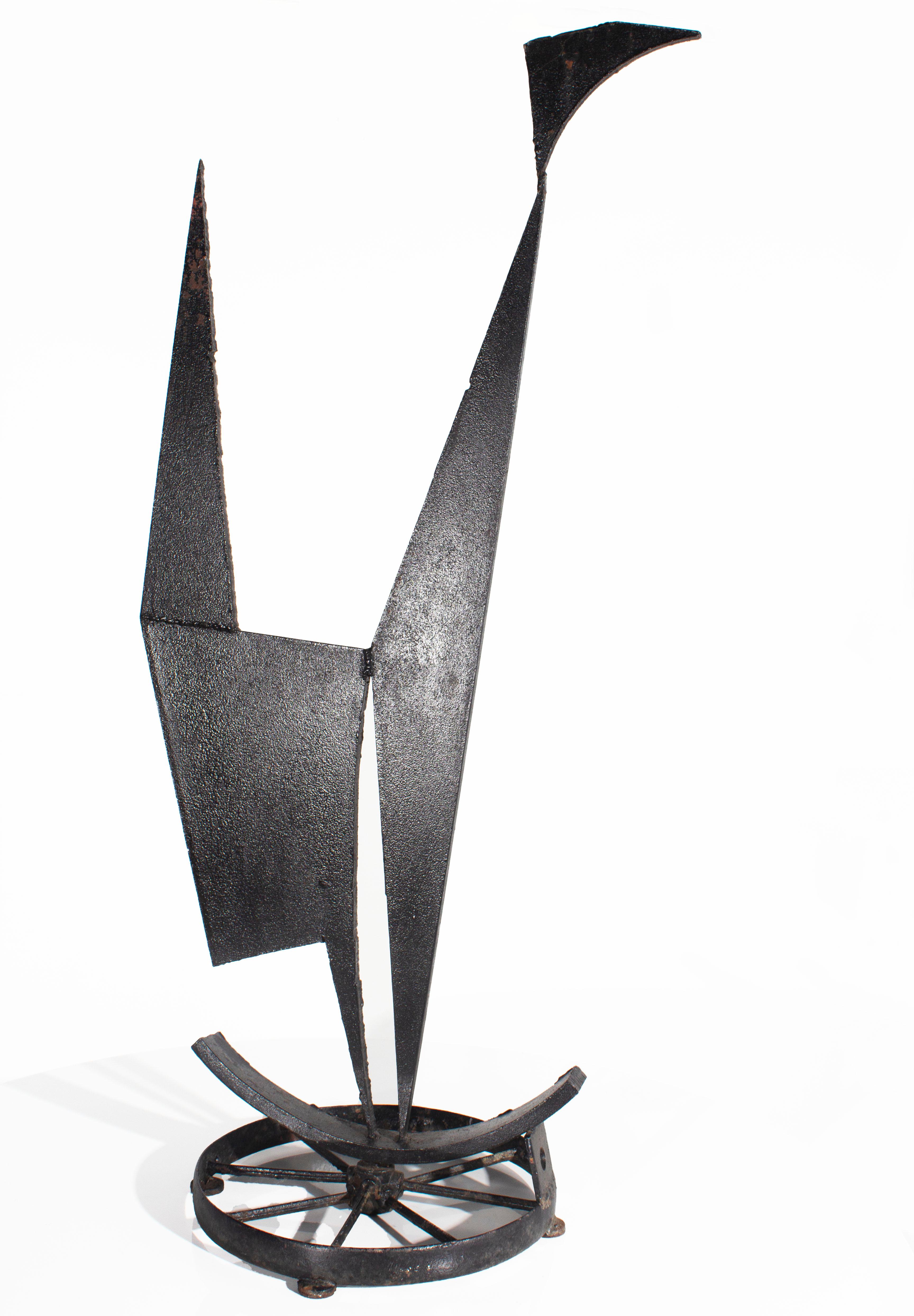 Vintage French vernacular metal sculpture Langudoc Region.

Abstract black iron vintage sculpture.

French origin.