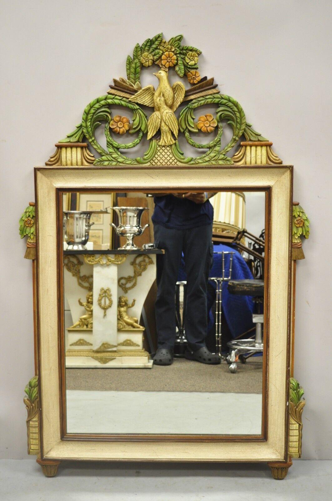 Vintage French Victorian Neoclassical Style Bird Wall Mirror with Arrows For Sale 5