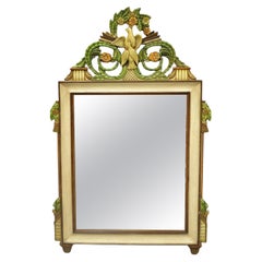 Specchio da parete vintage francese vittoriano in stile neoclassico con uccello e frecce
