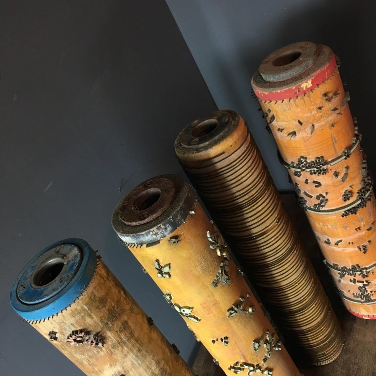 Antique, French Wallpaper Printing Rollers - Price Per Roller