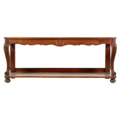 Vintage French Walnut and Oak Console Vintage French Walnut and Oak Console