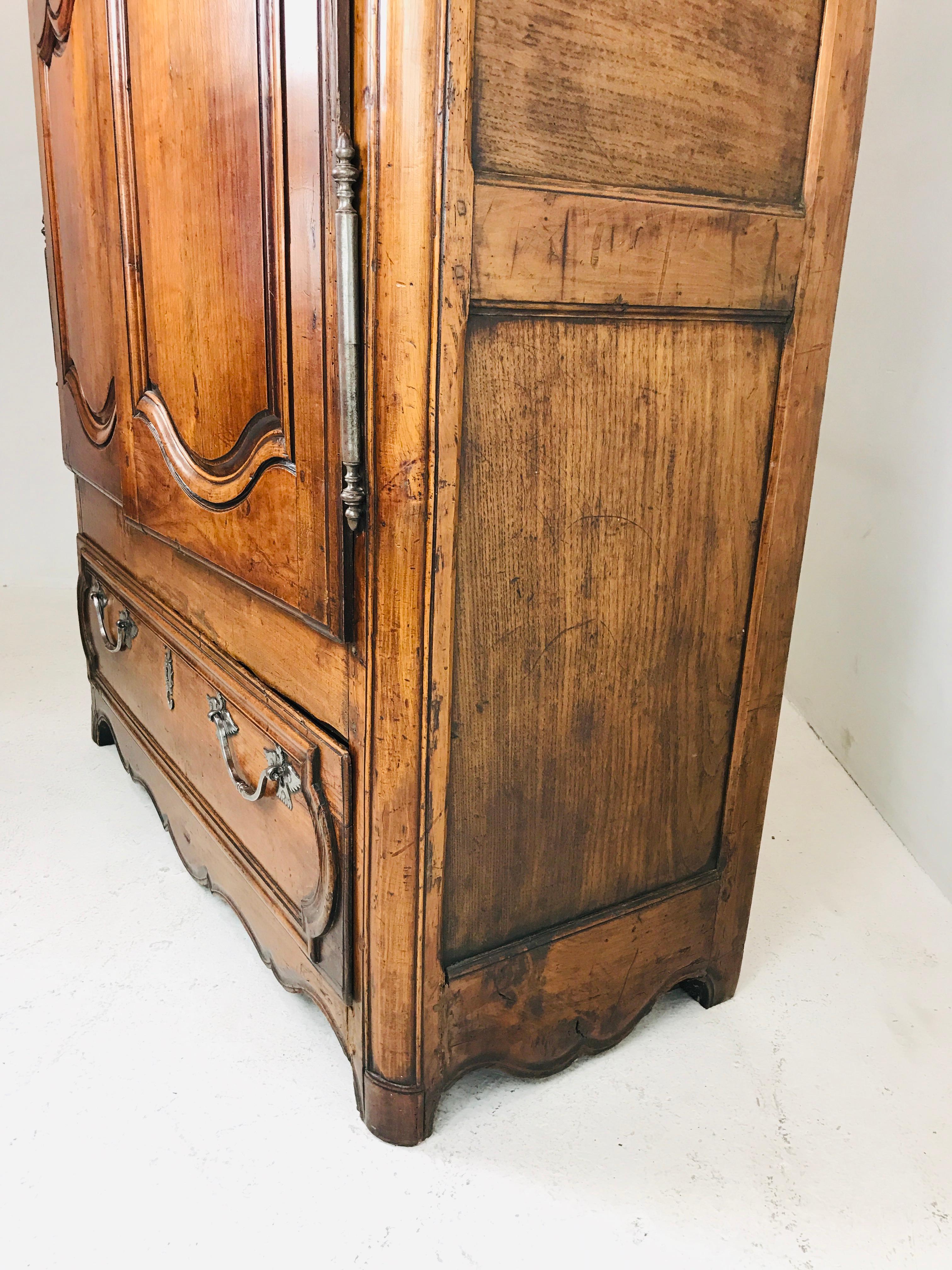 Mid-20th Century Vintage French Walnut Armoire