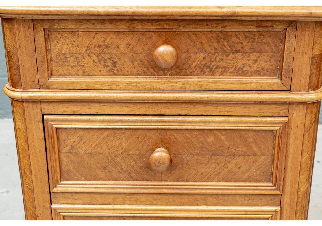 Marble Vintage French Walnut Cabinet  For Sale