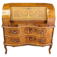 Vintage French Walnut Inlaid Secretary Writing Desk Bureau Commode 36"