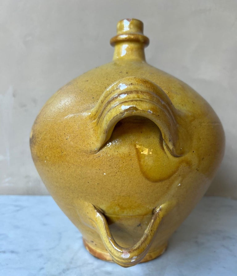 Vintage French Water / Wine Jug with Four Handles For Sale at 1stDibs