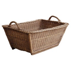 Antique French Wicker Basket