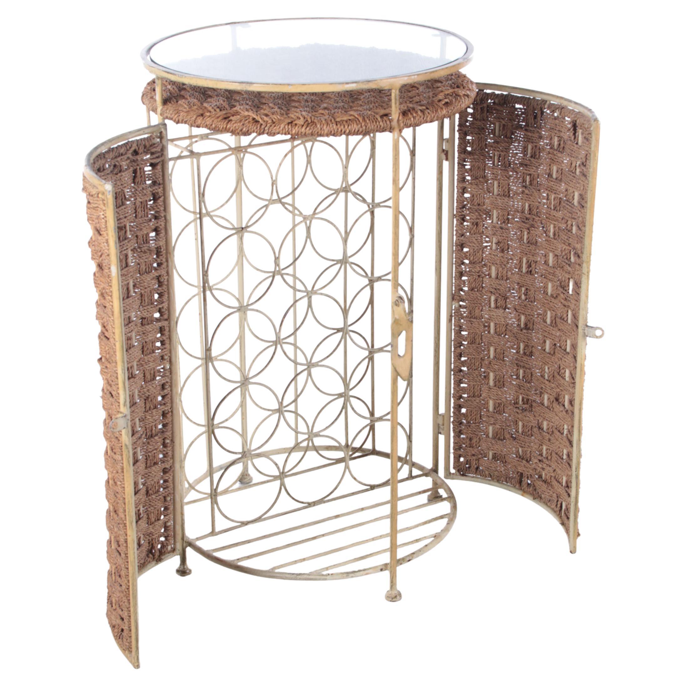 Vintage French Wine Bar or Side Table with Bottle Rack, 1960s For Sale at  1stDibs