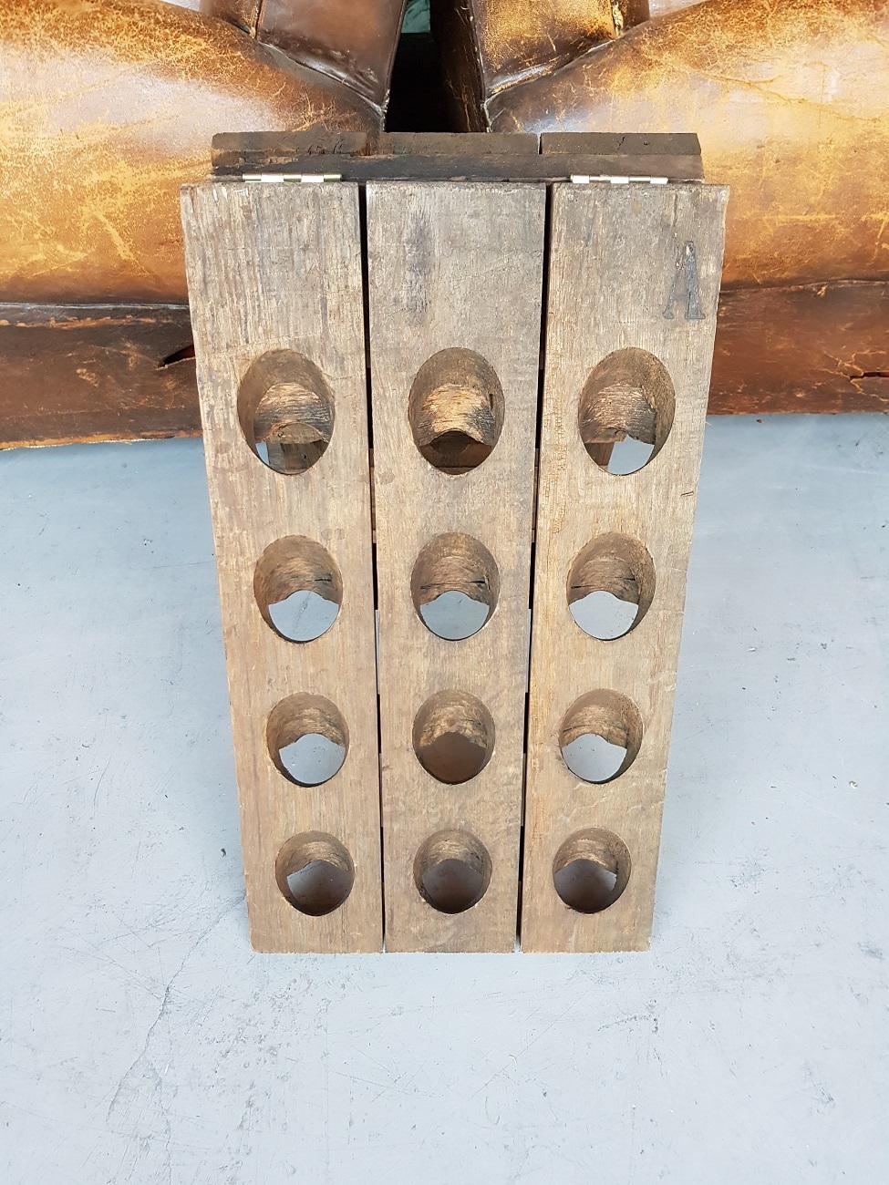 French oak wine rack for 24 bottles made from an old champagne rack also called pupitre coming from the tunnels of Epernay region. Nice item as a give away for the upcoming holidays.

This item can be ordered in multiple quantities, with a price