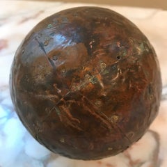 Vintage French Wood and Copper Ball