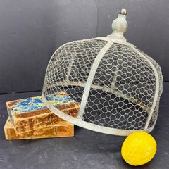 Vintage French Wood and Metal Cloche or Dome, circa 1920's