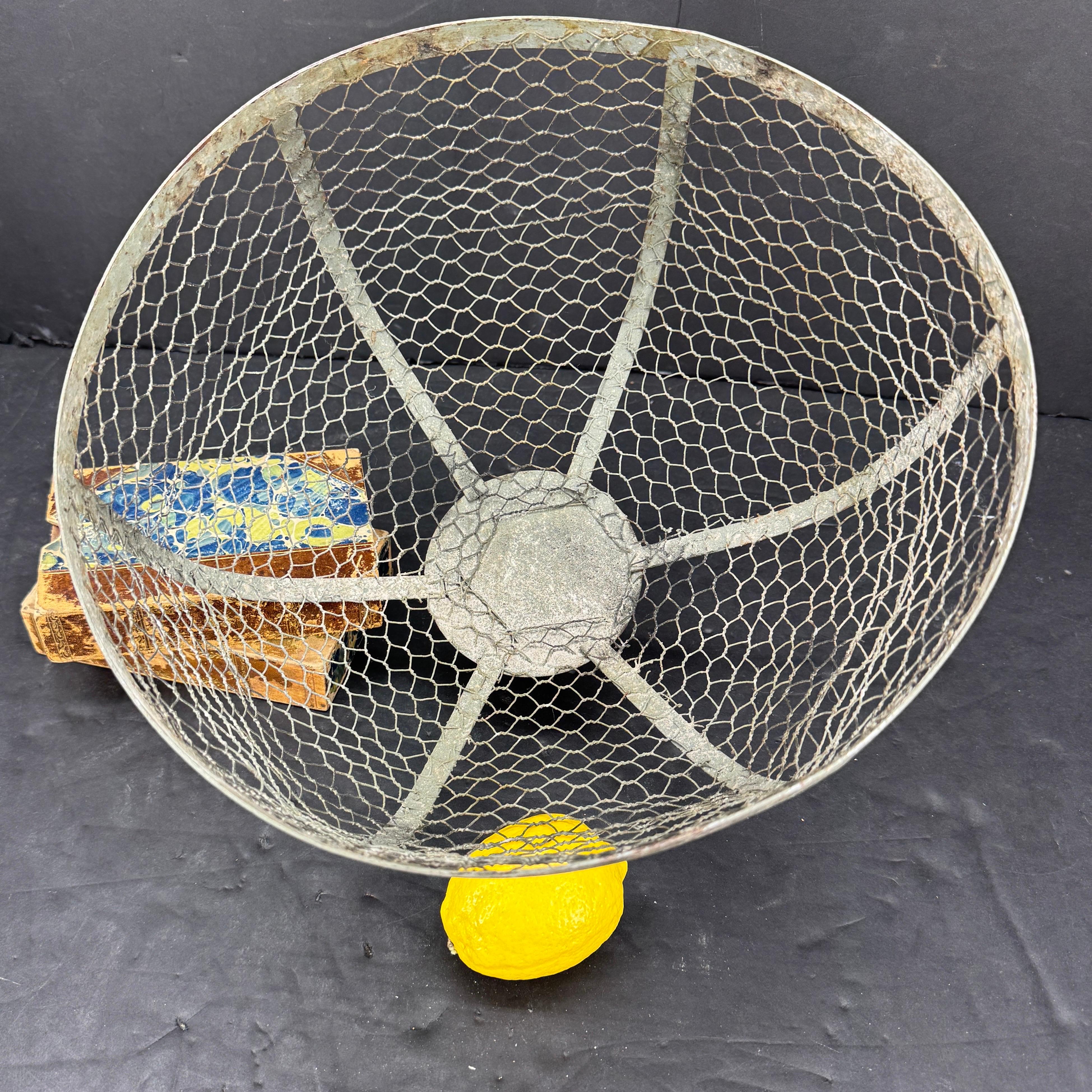 Vintage French Wood and Metal Cloche or Dome, circa 1920's In Good Condition For Sale In Haddonfield, NJ