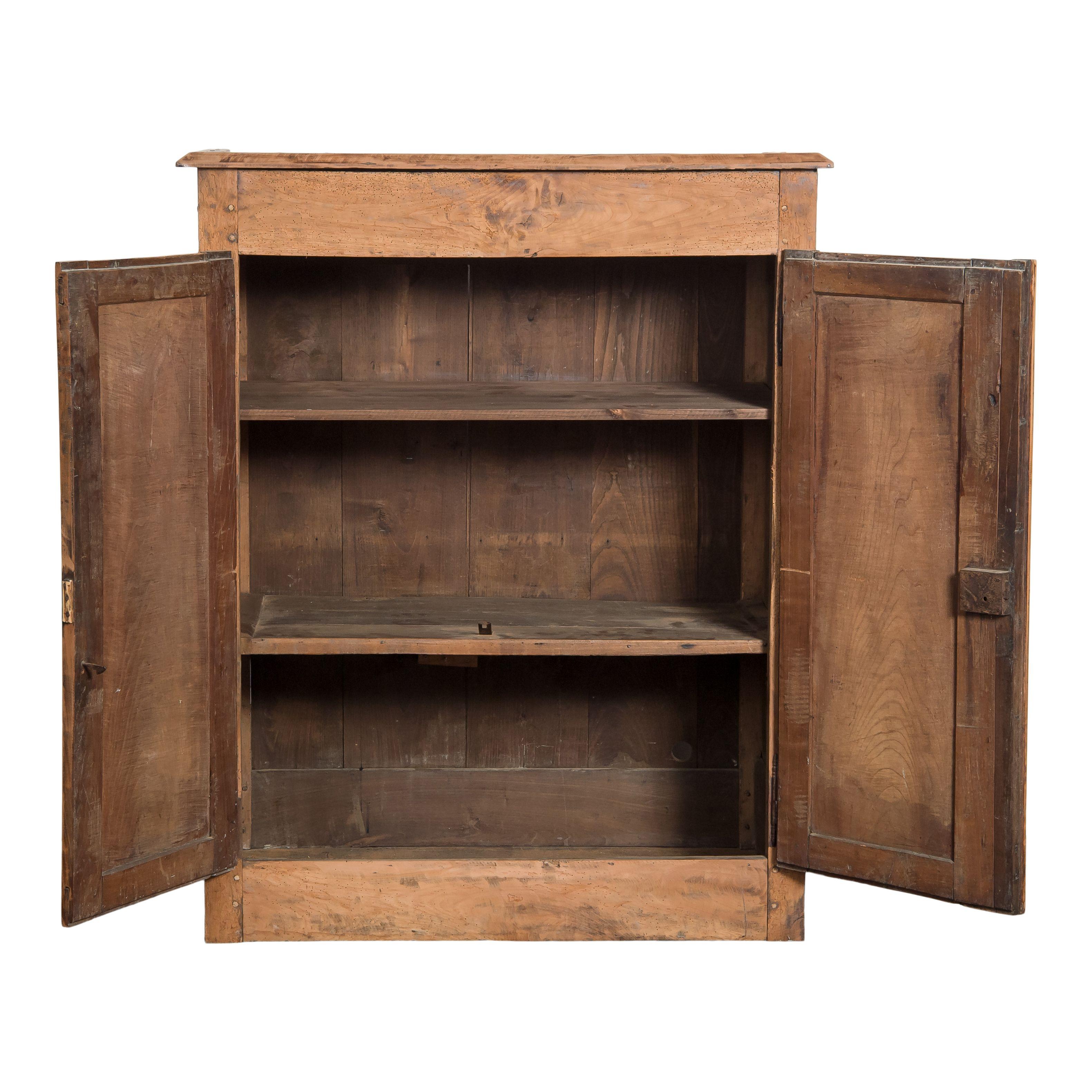 Vintage French Wood Cabinet In Good Condition For Sale In Fullerton, CA