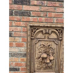 Vintage French Wood Carved Panel