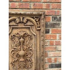 Vintage French Wood Carved Panel