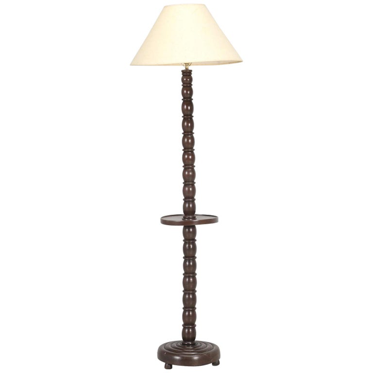 Vintage French Wood Floor Lamp With Table Fully Red At 1stdibs Vintage French Wood Floor Lamp With, Vintage French Floor Lamp