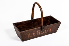 Vintage French Wood Herb Market Basket, circa 1920's