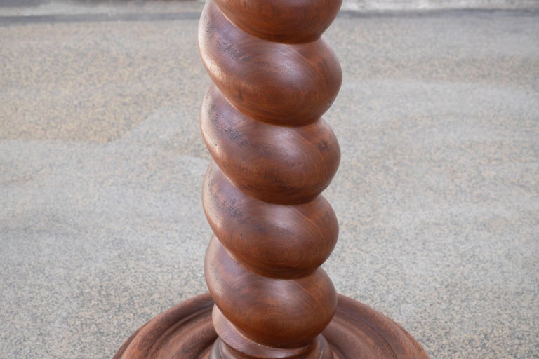 Vintage French Wood Side Table or Pedestal In Good Condition For Sale In Wiesbaden, DE