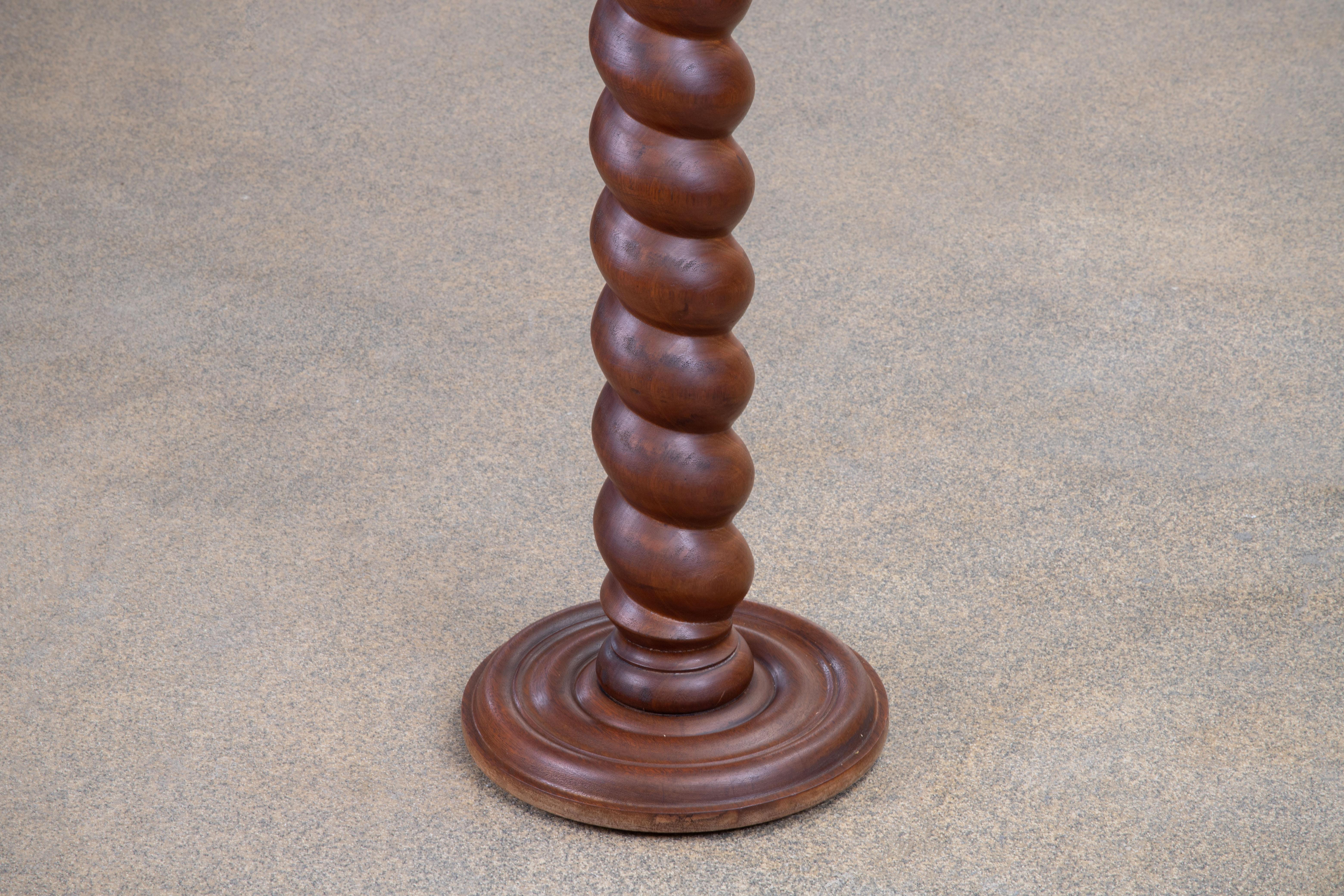 Vintage French Wood Side Table or Pedestal For Sale 1