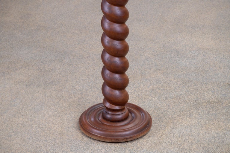 Vintage French Wood Side Table or Pedestal For Sale 2