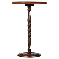 Vintage French Wood Side Table or Pedestal