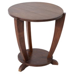 Vintage French Wood Side Table or Pedestal