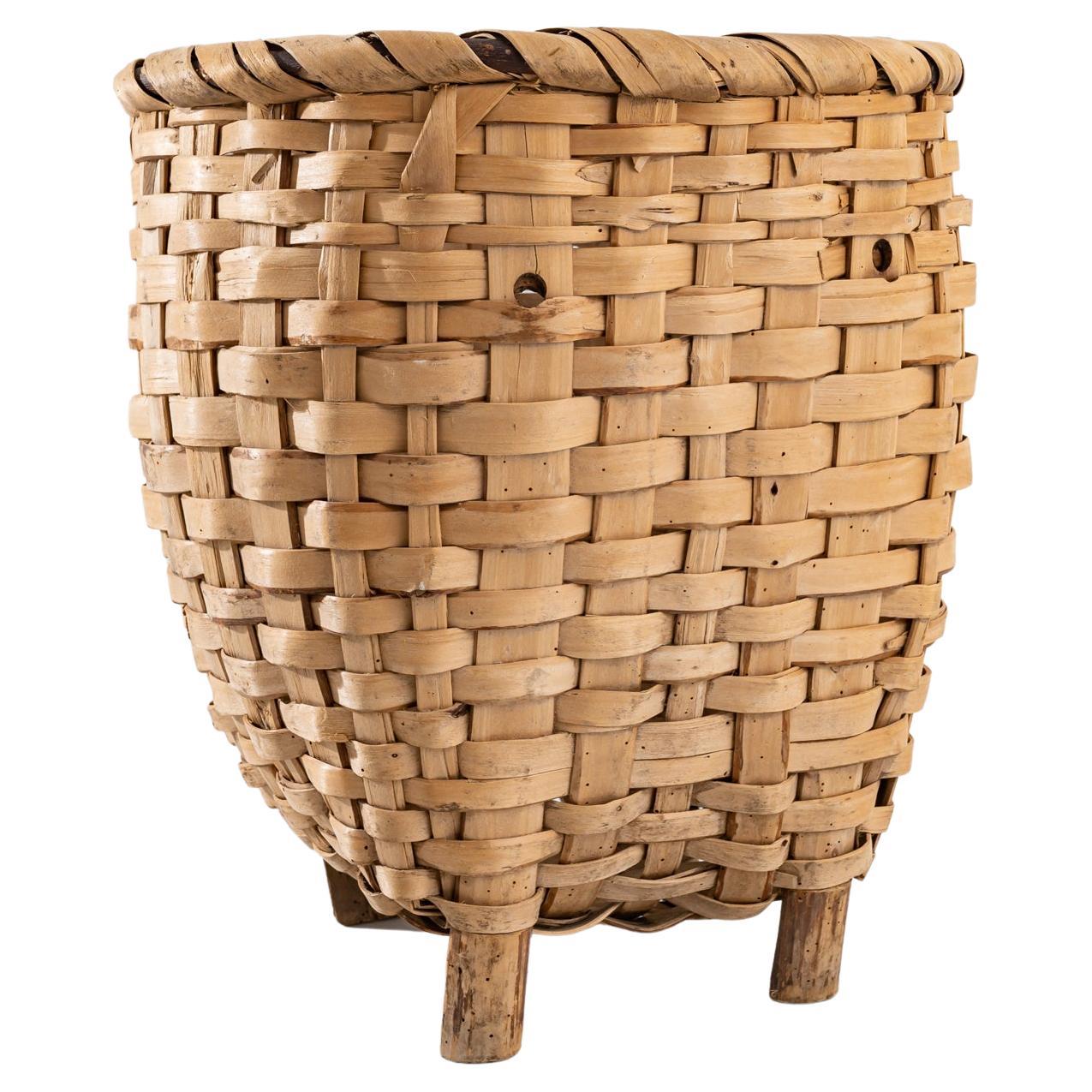 Vintage French Wooden Basket