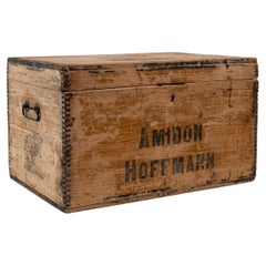 Caja de madera francesa vintage 