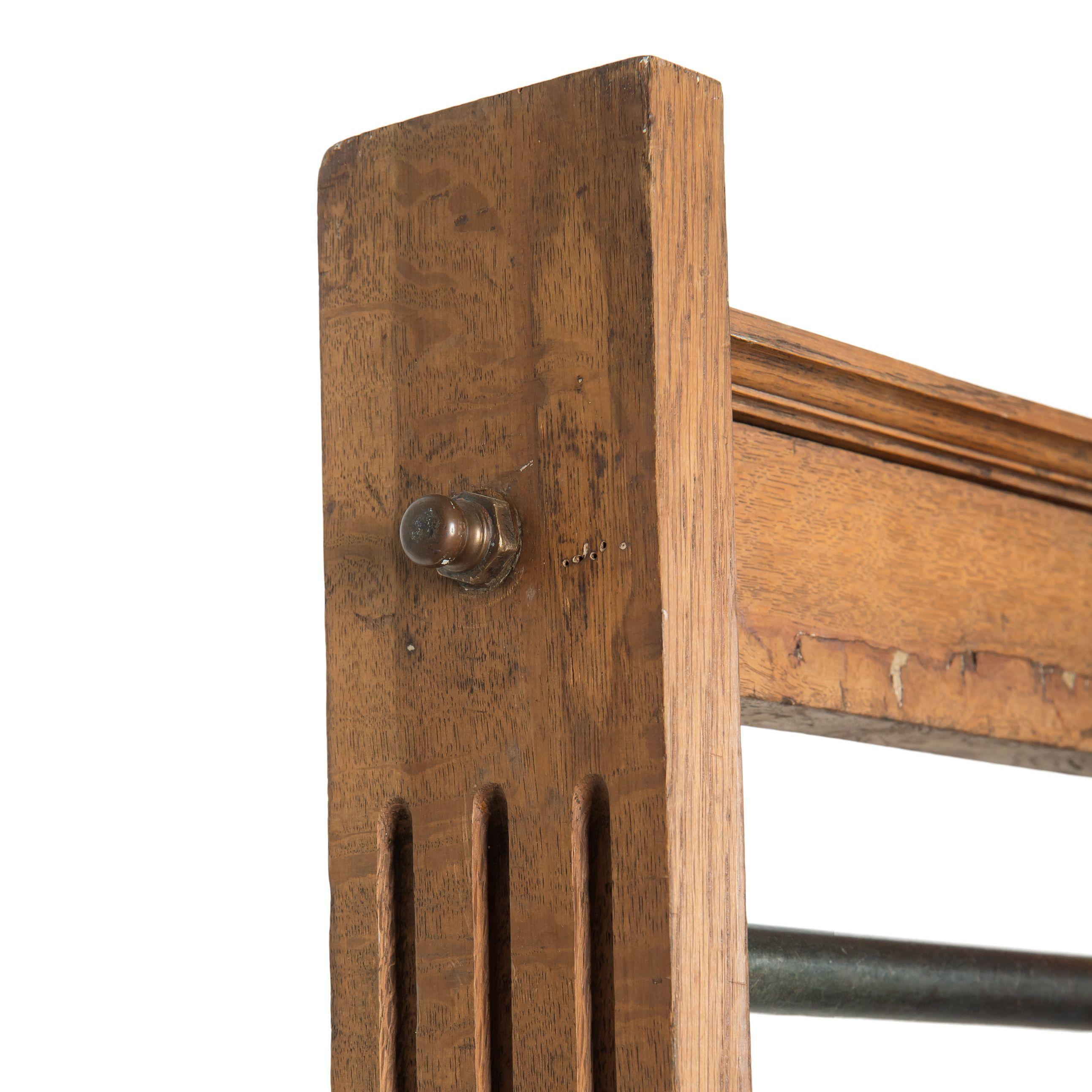 20th Century Vintage French Wooden Clothing Rack For Sale