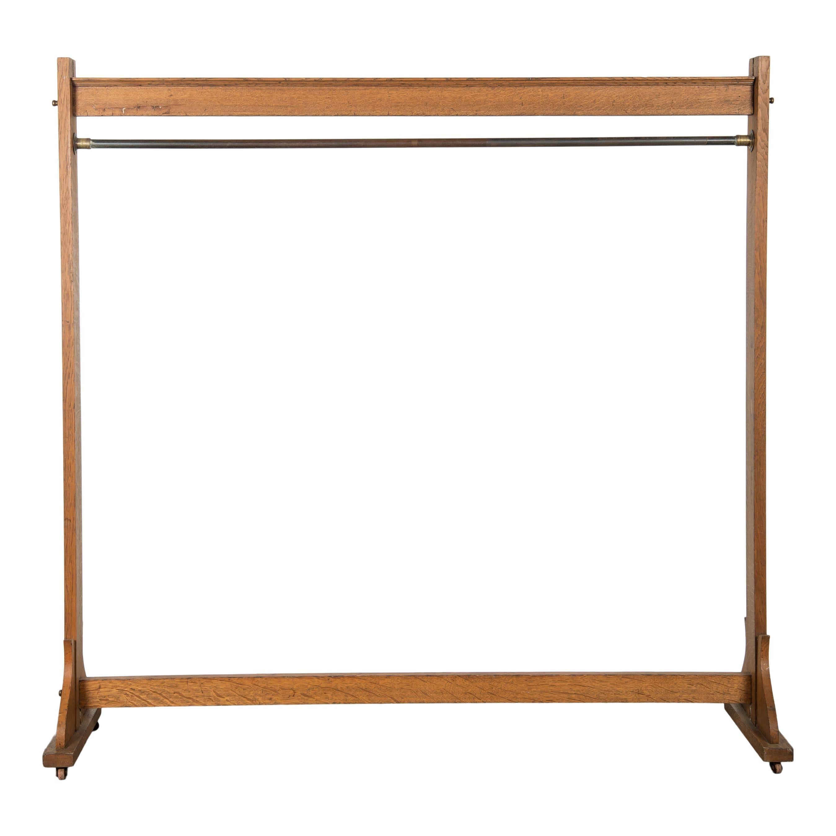 Vintage French Wooden Clothing Rack For Sale 1