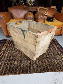 Vintage French Wooden Grape Box from the Champagne Region