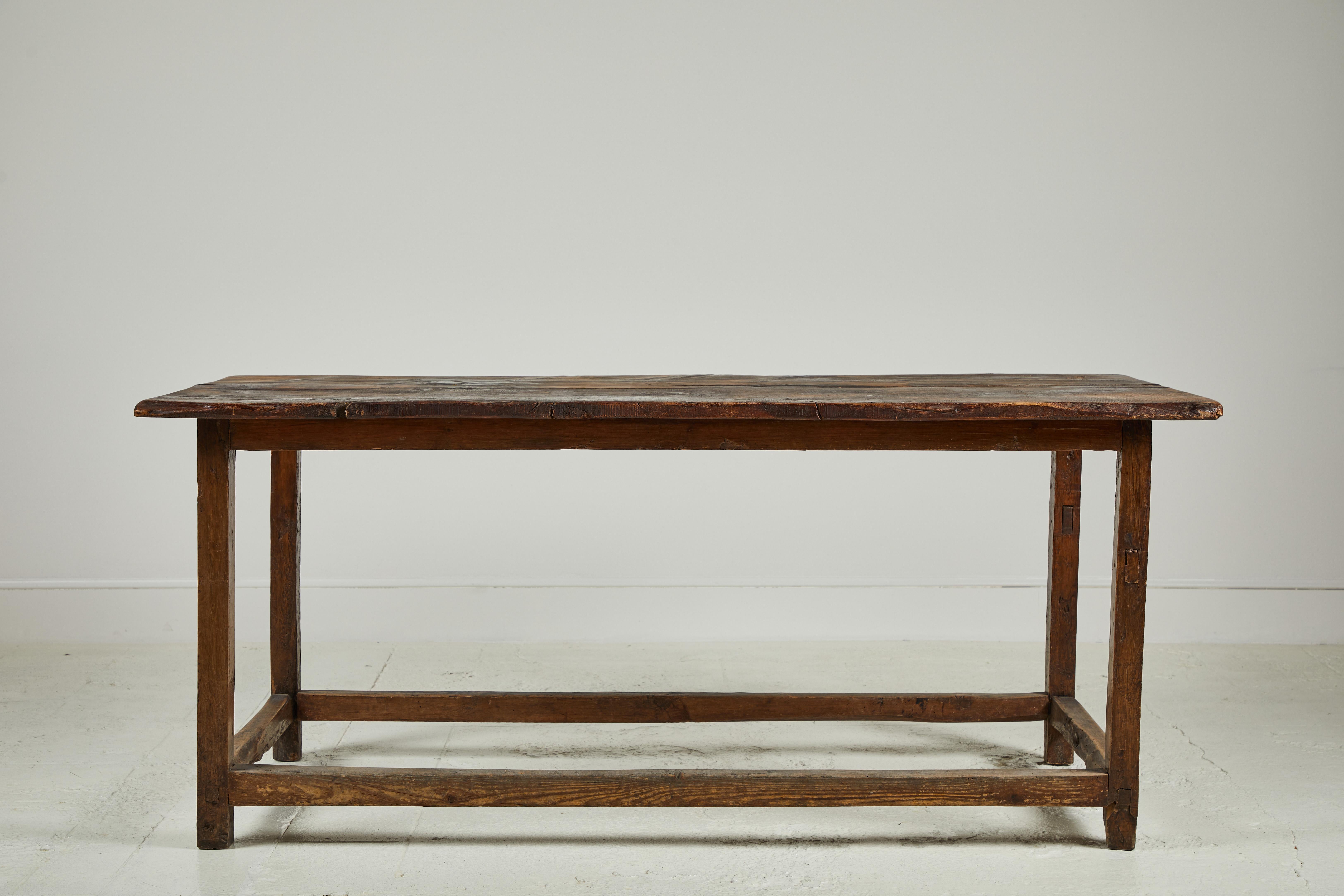 XIXe siècle Vieille table îlot de cuisine en bois français