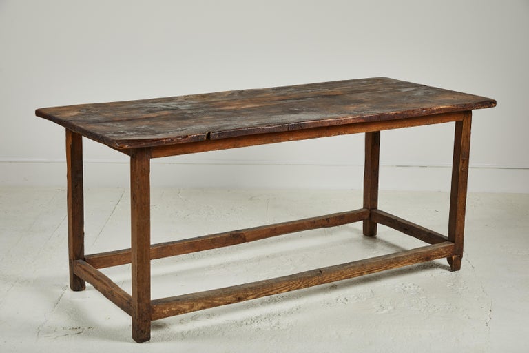 Vintage French Wooden Kitchen Island Table at 1stDibs