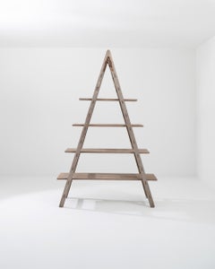 Vintage French Wooden Ladder Shelf