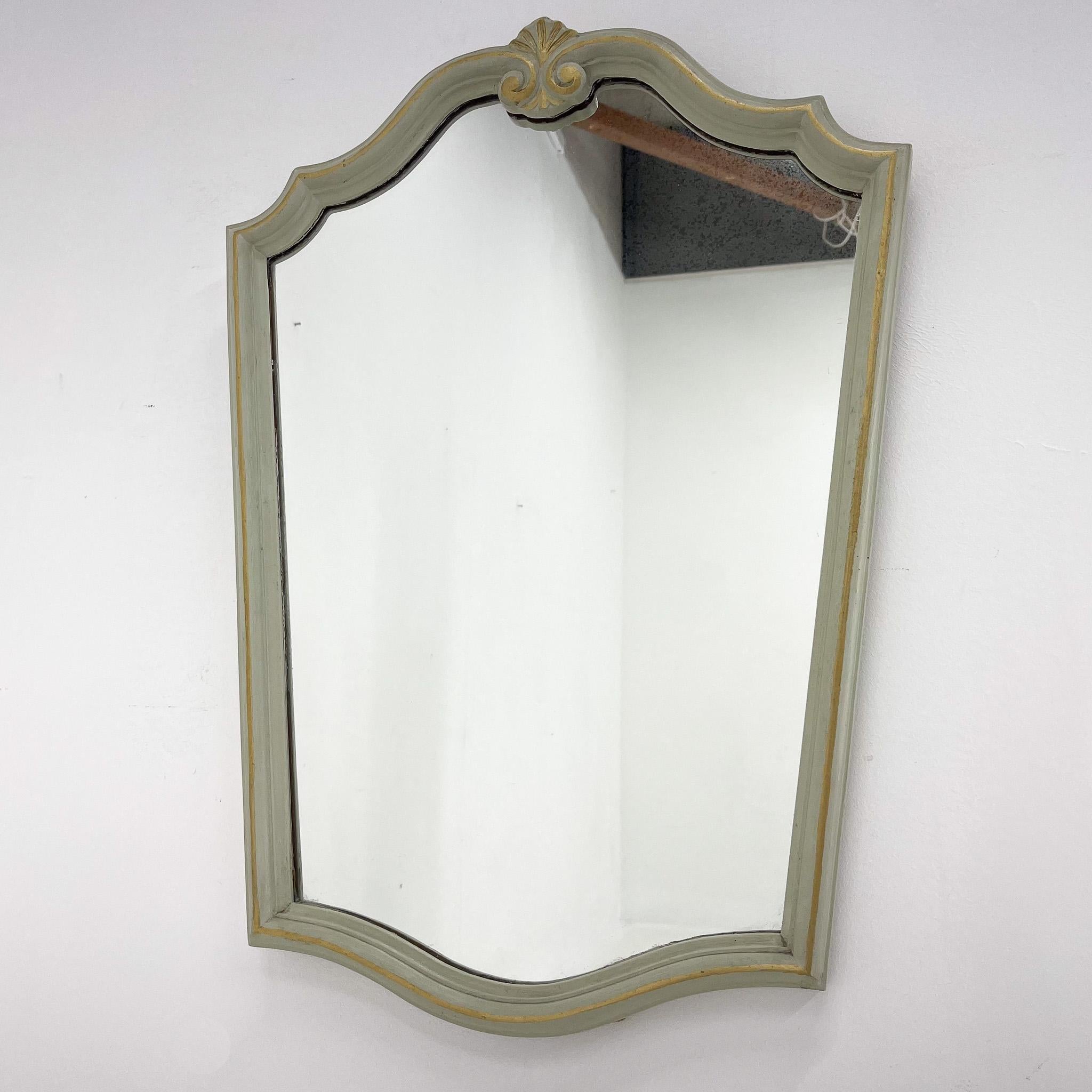 Vintage French Wooden Mirror, 1970's In Good Condition For Sale In Praha, CZ