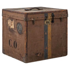 Vintage French Wooden Trunk