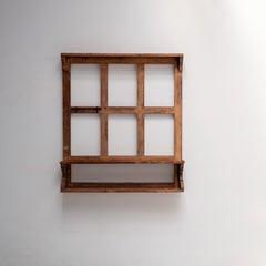 Vintage French Wooden Wall Display Rack, 1920s