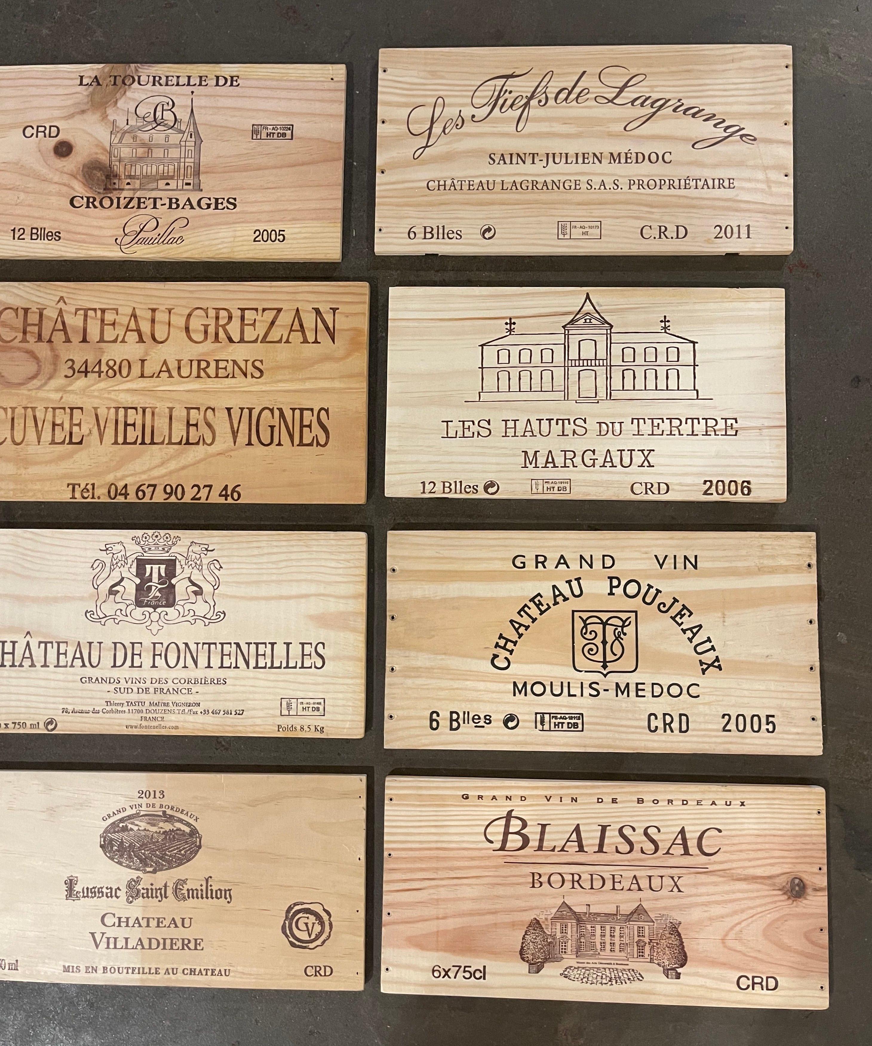 Französische Vintage-Weinschachtelschachteln aus Holz, 12er-Set im Zustand „Hervorragend“ im Angebot in Dallas, TX