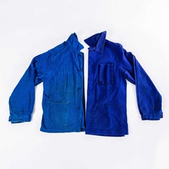 Vintage French Workwear Jackets - Bleu de Travail - (Medium)