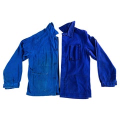 Vestes de travail françaises vintage Bleu de Travail - (Medium)