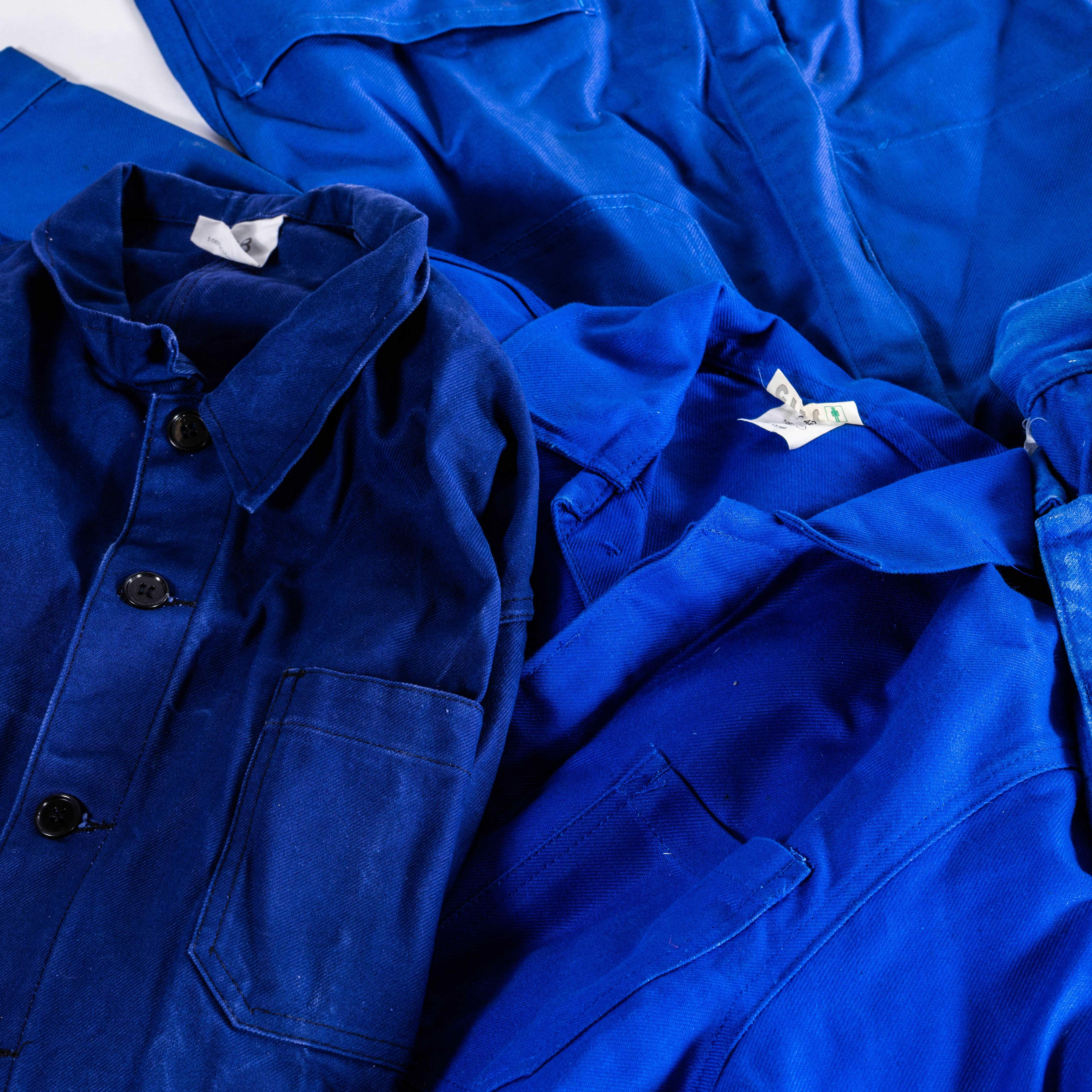 Milieu du XXe siècle Vestes de travail françaises vintage Bleu de Travail - (Small) en vente