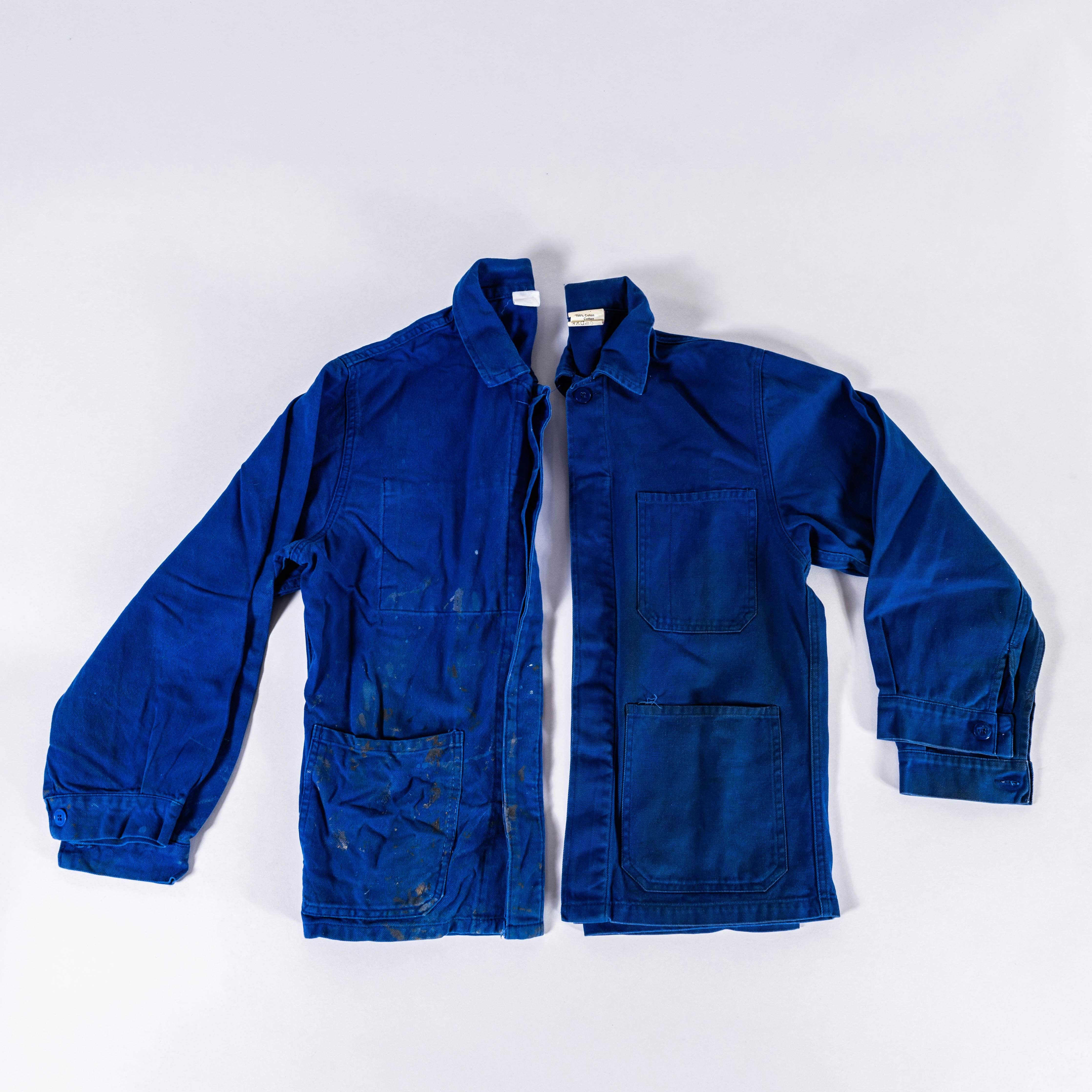 Textile Vestes de travail françaises vintage Bleu de Travail - (Small) en vente