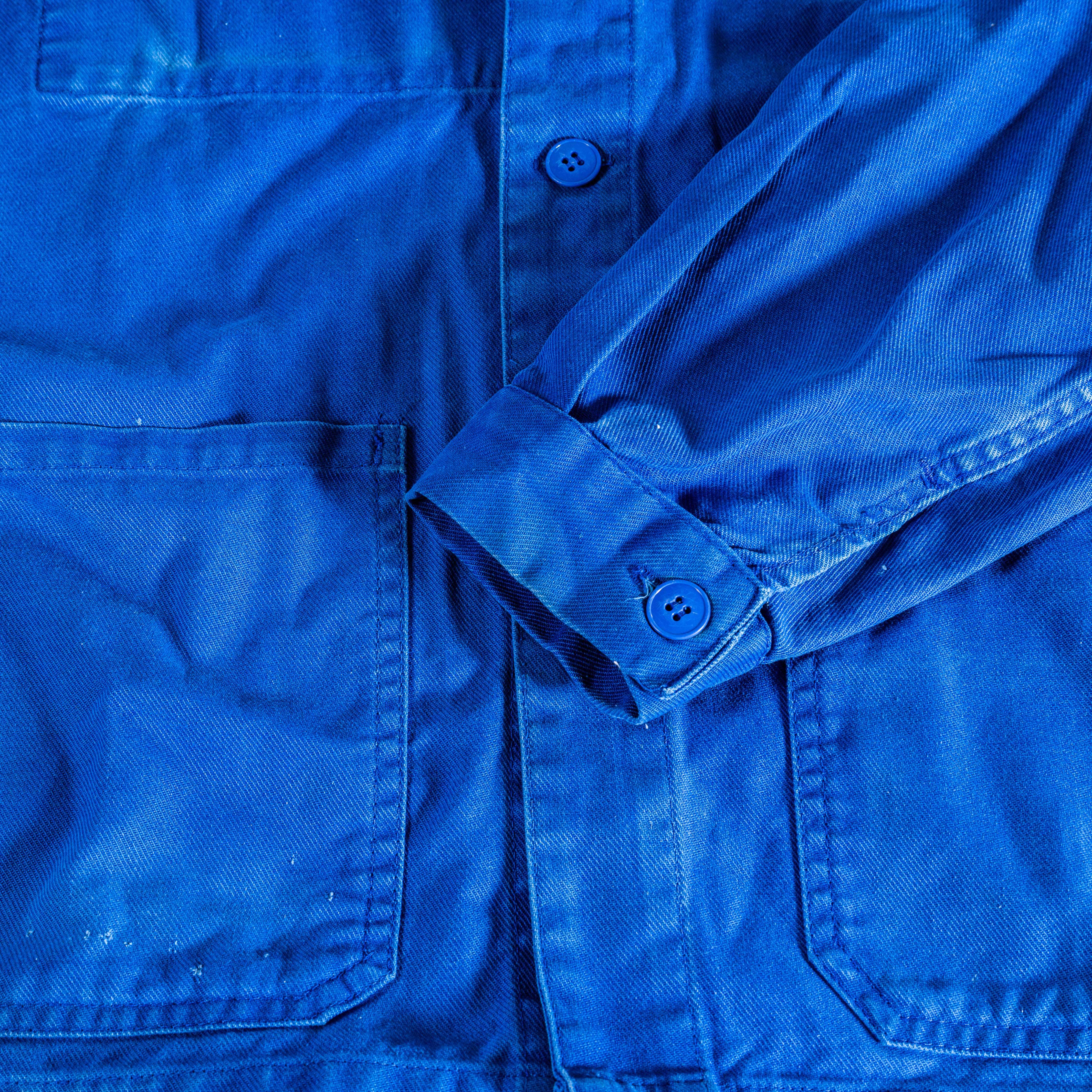 Vestes de travail françaises vintage Bleu de Travail - (Small) en vente 2