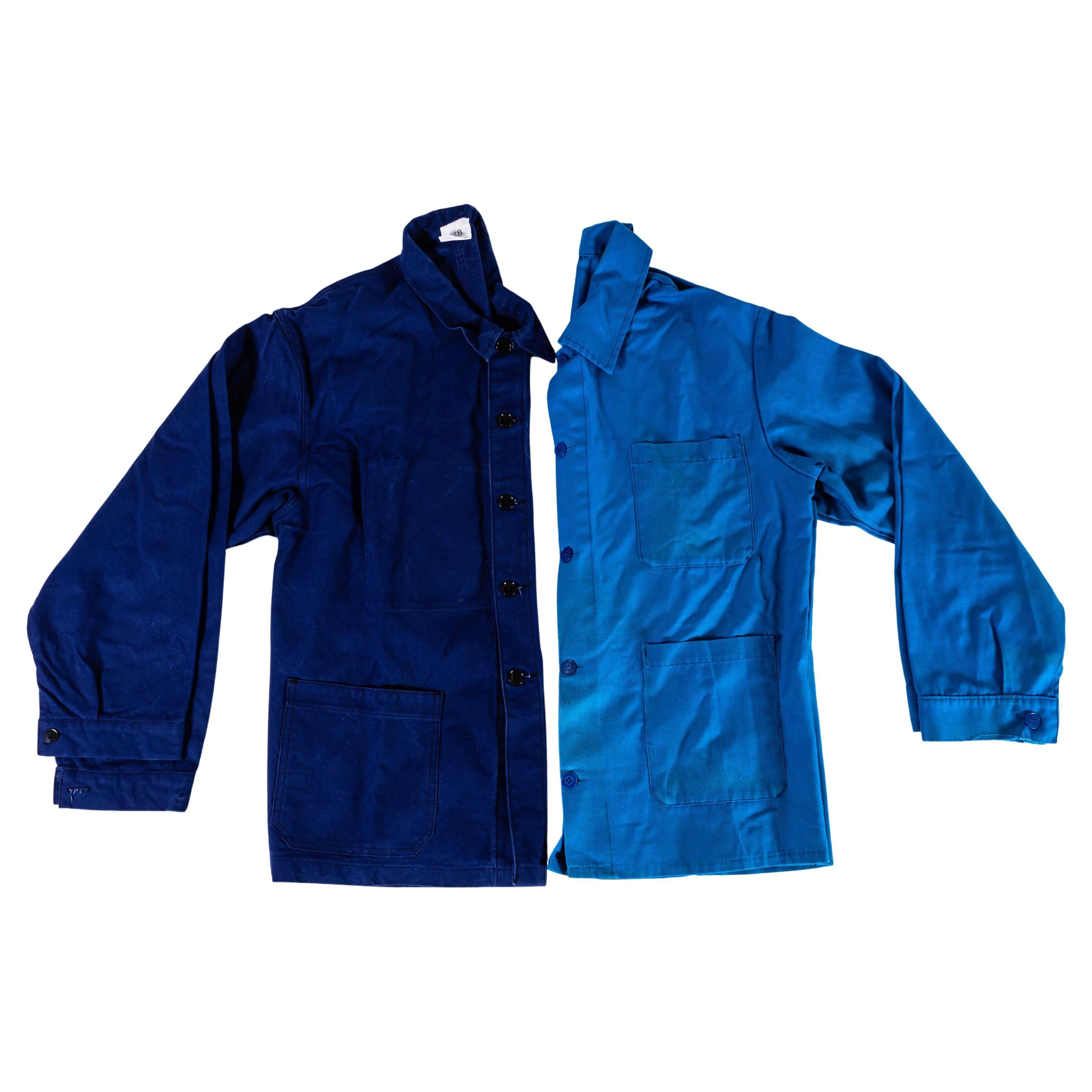 Vintage French Workwear Jackets - Bleu de Travail - (Small)